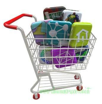 Apps - Application Software Icons in Shopping Cart