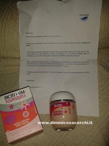 Crema Biotherm omaggio