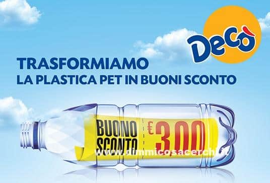 Buoni sconto Decò riciclando la plastica