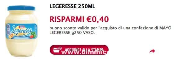 Buono sconto maionese legeresse