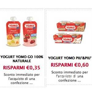 Buoni sconto yougurt yomo