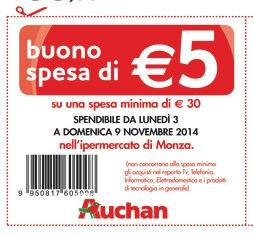 Buoni spesa Auchan da ritagliare sul volantino