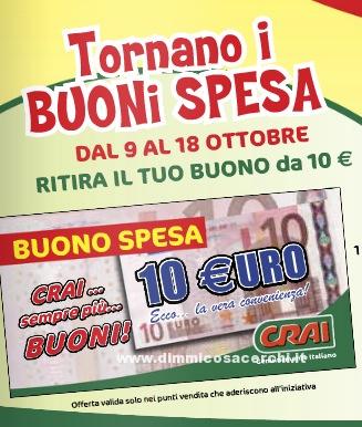 Buoni spesa supermercati Crai