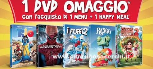 Dvd omaggio con i menù di McDonald