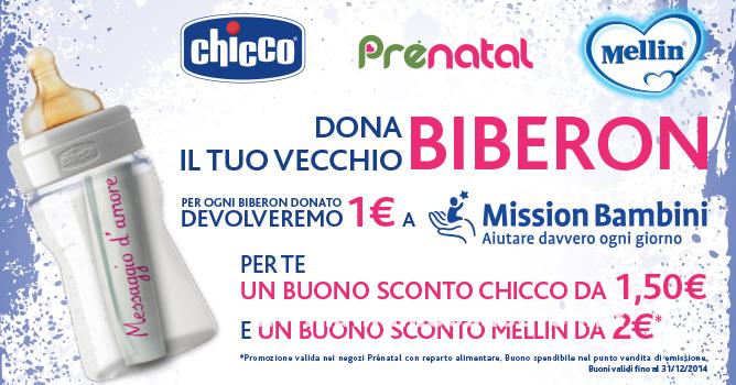 Rottama il tuo vecchio Biberon e ricevi buoni sconto Chicco e Mellin