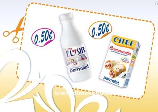 Buoni sconto latte Parmalat e besciamella Chef