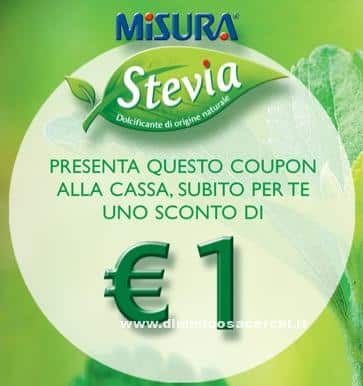 Misura Stevia, stampa il buono sconto da 1 euro