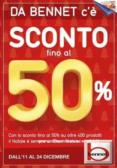 Volantino Bennet sconti fino al 50