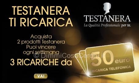 Concorso Testanera, vinci ricariche telefoniche da 50 euro