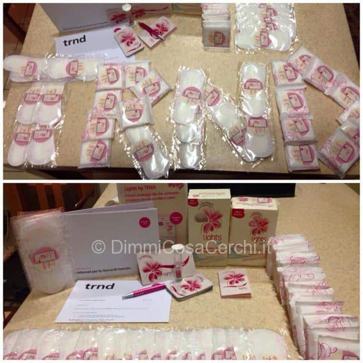 Tena Light foto omaggi, campioni e opinioni