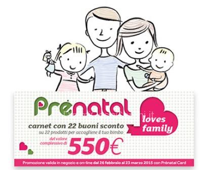 Carnet buoni sconto Prenatal