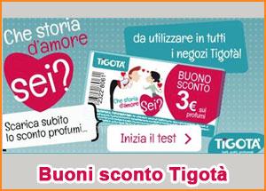 buoni sconto profumeria tigota