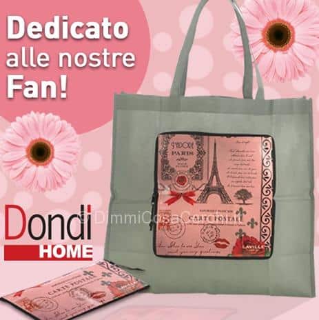 Borsa shopper omaggio da Dondi per la Festa della Donna