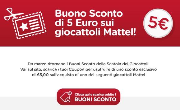 Buoni sconto giocattoli Mattel