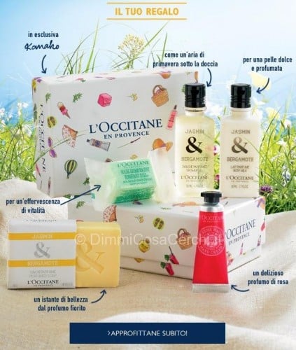 Box fiorita omaggio da L'Occitane