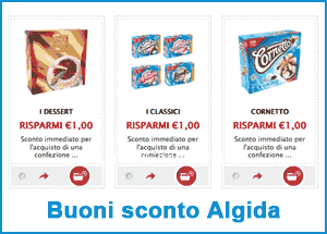 buoni sconto algida gelati