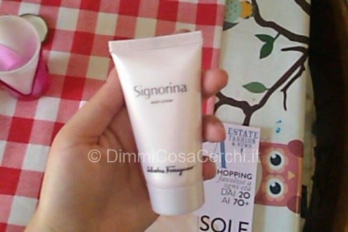 Crema Salvatore Ferragamo allegata alla rivista Grazia