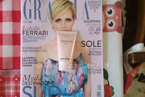 Crema Salvatore Ferragamo allegata alla rivista Grazia