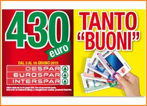 Despar ti regala 430 euro di buoni sconto