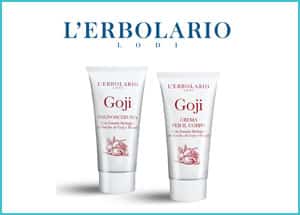 Donna moderna con Bagnoschiuma + Crema Corpo Goji