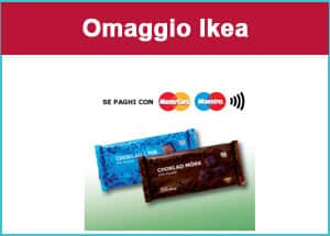 Ikea regala barretta di cioccolato se paghi con Mastercard