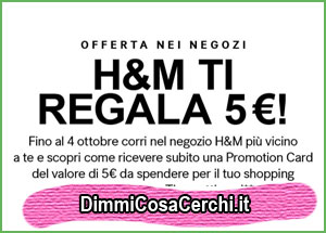 H&M ti regala un buono spesa da 5 euro