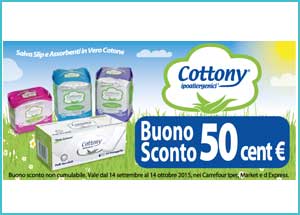 Buono sconto Cottony da Carrefour