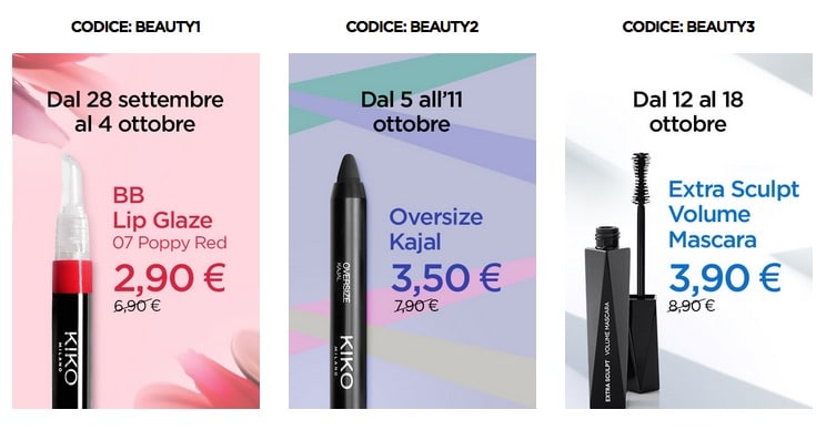 codici sconto kiko milano