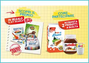 Premio certo Kinder e Ferrero - Kit scuola Giotto