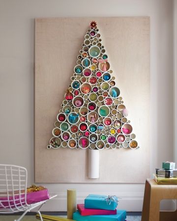 Albero di natale su una parete