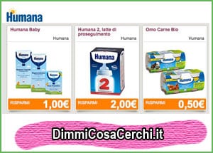 Buoni sconto Humana rinnovati