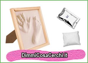 Calco in gesso del piedino del bambino