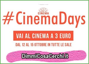 Ritornano i #cinemadays