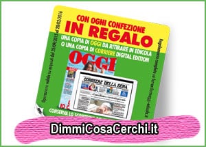 Copia omaggio rivista Oggi con Ferrari Formaggi