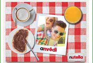 Nutella tovaglietta personalizzata omaggio