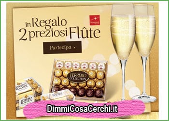 Premio certo Ferrero: 2 bicchieri Flute