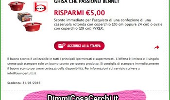 buono sconto bennet