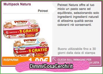 Buono sconto ﻿﻿﻿Petreet Natura con Dimmicosacerchi