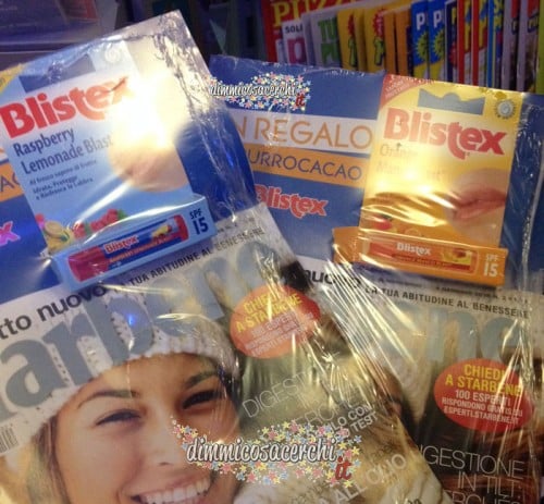 Burrocacao Blistex allegato alla rivista Starbene