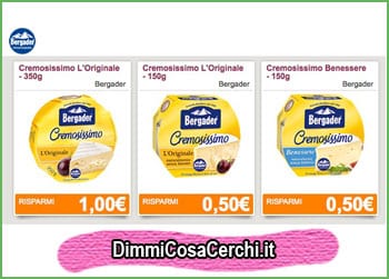 Buoni sconto Bergader formaggio