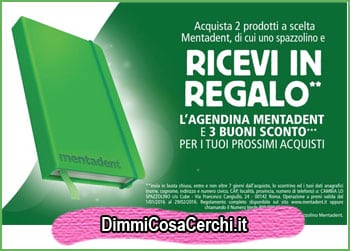 Buoni sconto Mentadent + agendina omaggio