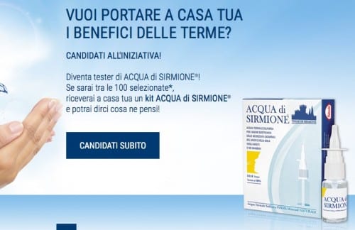 Diventa tester Acqua di Sirmione con Donna Moderna