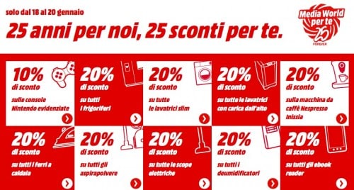 Promozione Media World 25 anni