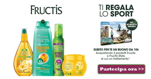 Buono acquisto Decathlon in regalo con Fructis