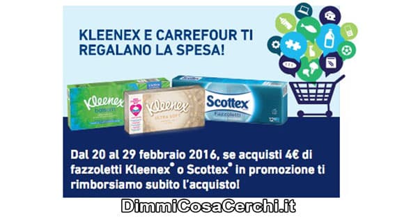 Buono spesa Carrefour in regalo con Kleenex