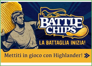 Concorso Battle Chips Highlander, vinci ricariche, buoni spesa e magliette!