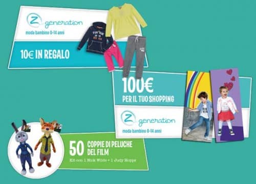 Concorso Zootropolis, vinci viaggi e buoni sconto Zgeneration