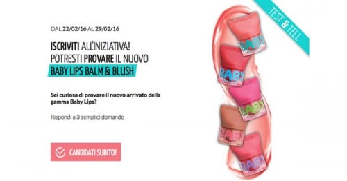 Diventa tester Baby Lips Balm Maybelline