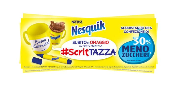 Tazza Nesquik in regalo (premio sicuro Scrittazza)