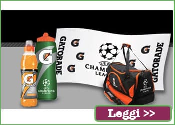 Vinci kit Gatorade con il concorso Mediaset Premium